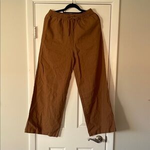 Elegant Wide Leg Brown Pants